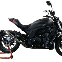 Escape compatível com Benelli 502 C 2021-2024, Deeptone Inox, Escape legal, homologado, silenciador com db killer removível e tubo de ligação específico 