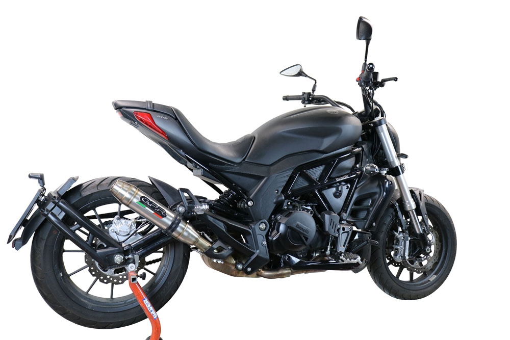 Escape compatível com Benelli 502 C 2021-2024, Deeptone Inox, Escape legal, homologado, silenciador com db killer removível e tubo de ligação específico 