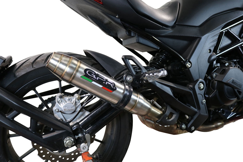 Escape compatível com Benelli 502 C 2021-2024, Deeptone Inox, Escape legal, homologado, silenciador com db killer removível e tubo de ligação específico 