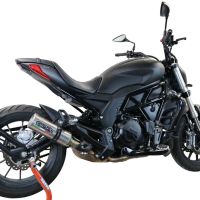 Escape compatível com Benelli 502 C 2021-2024, M3 Inox , Escape legal, homologado, silenciador com db killer removível e tubo de ligação específico 