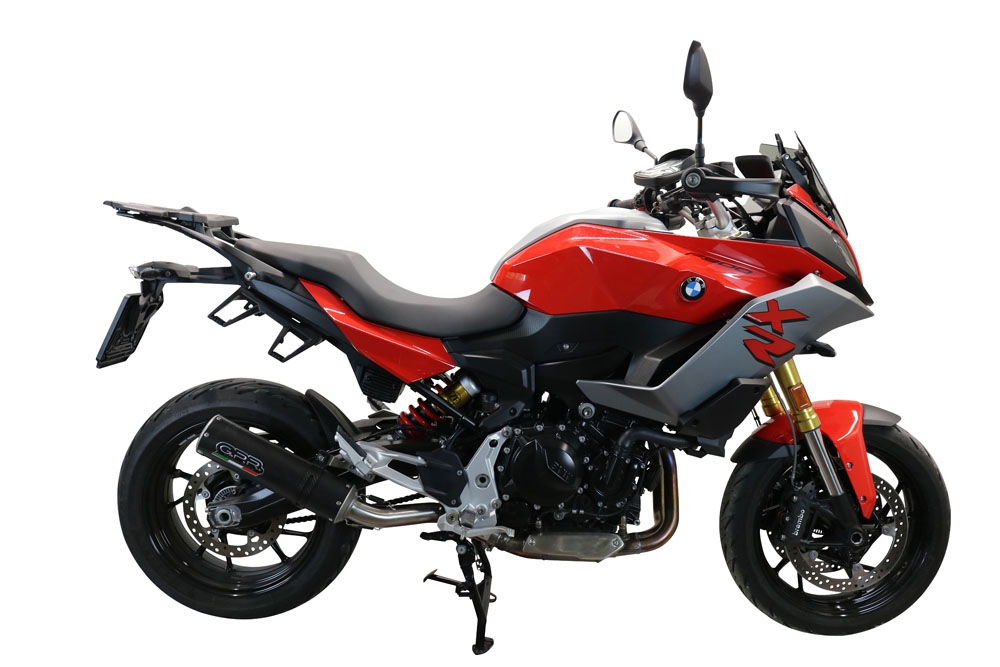 Escape compatível com Bmw F 900 XR-R 2020-2025, M3 Black Titanium, Escape legal, homologado, silenciador com db killer removível e tubo de ligação específico 