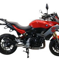 Escape compatível com Bmw F 900 XR-R 2020-2025, M3 Black Titanium, Escape legal, homologado, silenciador com db killer removível e tubo de ligação específico 