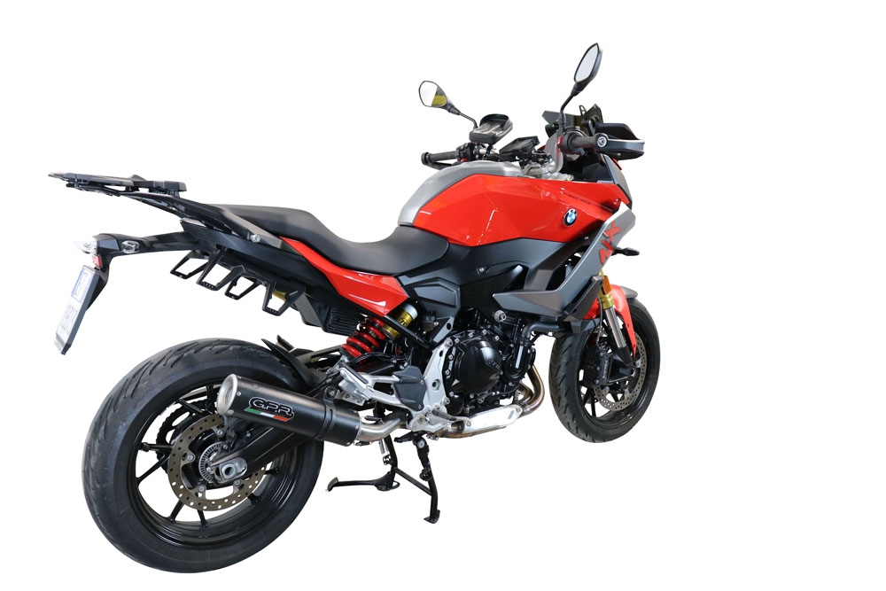 Escape compatível com Bmw F 900 XR-R 2020-2025, M3 Black Titanium, Escape legal, homologado, silenciador com db killer removível e tubo de ligação específico 