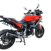 Escape compatível com Bmw F 900 XR-R 2020-2025, M3 Black Titanium, Escape legal, homologado, silenciador com db killer removível e tubo de ligação específico 