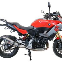 GPR escape compatível com  Bmw F 900 XR-R 2020-2025, New Grand Prix Evo Titanium, Escape legal, homologado, silenciador com db killer removível e tubo de ligação específico 