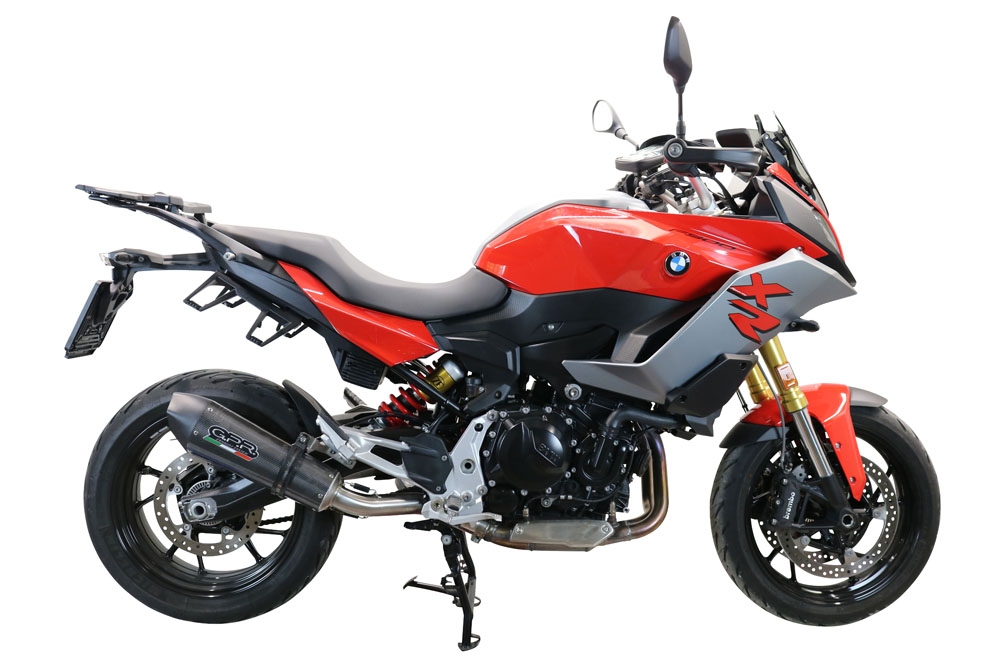 GPR escape compatível com  Bmw F 900 XR-R 2020-2025, New Grand Prix Evo Poppy, Escape legal, homologado, silenciador com db killer removível e tubo de ligação específico 
