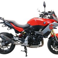 GPR escape compatível com  Bmw F 900 XR-R 2020-2025, New Grand Prix Evo Poppy, Escape legal, homologado, silenciador com db killer removível e tubo de ligação específico 