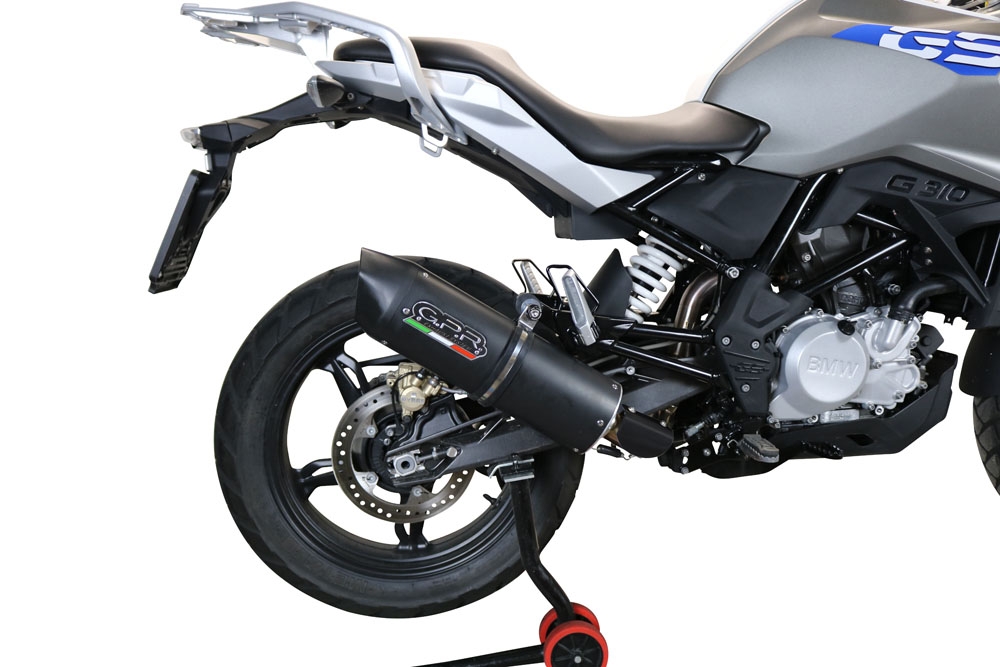 Escape compatível com Bmw G 310 Gs 2017-2021, Furore Evo4 Nero, Escape completo, não legal para países da UE, com db killer removível 