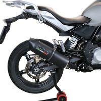 Escape compatível com Bmw G 310 Gs 2017-2021, Furore Evo4 Nero, Escape completo, não legal para países da UE, com db killer removível 