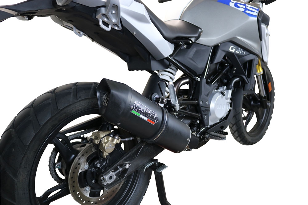 Escape compatível com Bmw G 310 Gs 2017-2021, Furore Evo4 Nero, Escape completo, não legal para países da UE, com db killer removível 