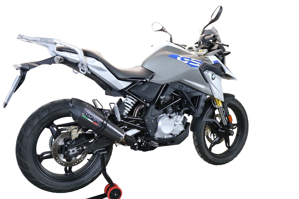 GPR escape compatível com Bmw G 310 Gs 2022-2024, New Grand Prix Evo Poppy, Sistema homologado com catalisador linha completa, silencioso mais coletor 