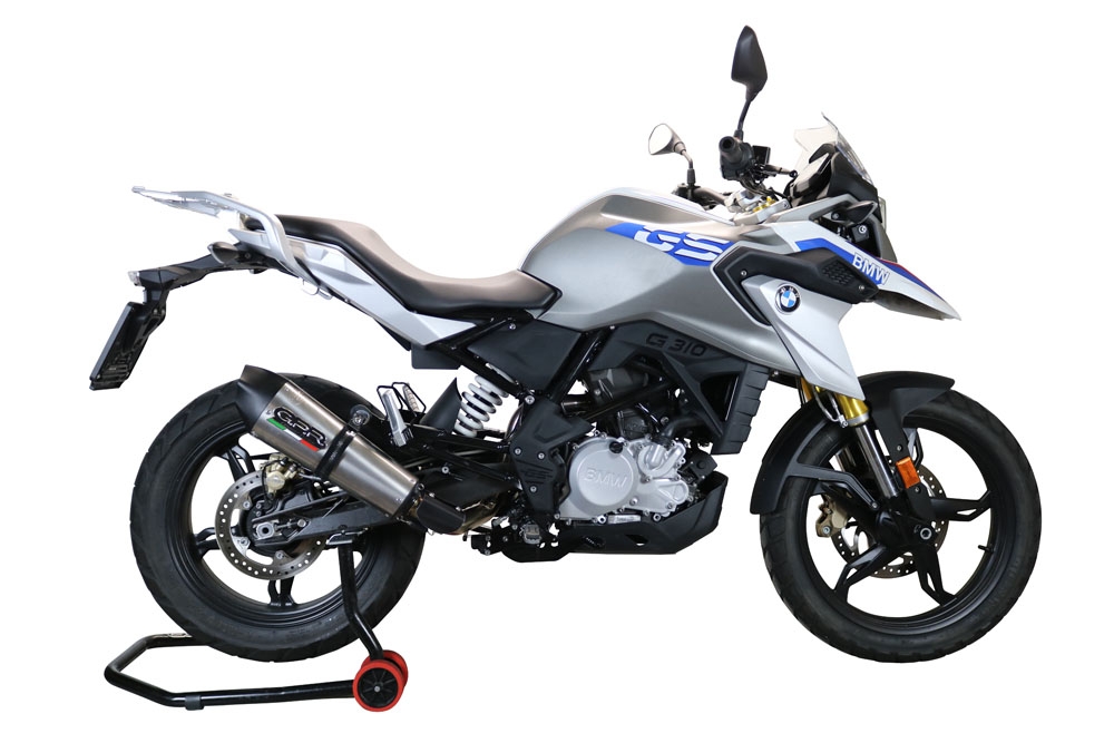 GPR escape compatível com  Bmw G 310 Gs 2022-2024, New Grand Prix Evo Titanium, Sistema homologado com catalisador linha completa, silencioso mais coletor 