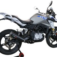 GPR escape compatível com  Bmw G 310 Gs 2017-2021, M3 Black Titanium, Sistema homologado com catalisador linha completa, silencioso mais coletor 