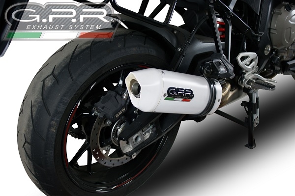 Escape compatível com Bmw S 1000 XR -M 2015-2016, Albus Ceramic, Escape legal, homologado, silenciador com db killer removível e tubo de ligação específico 