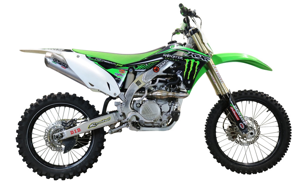 Escape compatível com Kawasaki Kx 450 F 2012-2015, Pentacross Inox, Escape racing linha completa, silencioso mais coletor com dbkiller, não homologado 