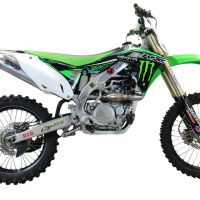 Escape compatível com Kawasaki Kx 450 F 2012-2015, Pentacross Inox, Escape racing linha completa, silencioso mais coletor com dbkiller, não homologado 