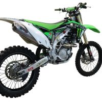 Escape compatível com Kawasaki Kx 450 F 2012-2015, Pentacross Inox, Escape racing linha completa, silencioso mais coletor com dbkiller, não homologado 