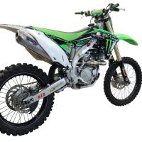 Escape compatível com Kawasaki Kx 450 F 2012-2015, Pentacross Titanium, Escape racing linha completa, silencioso mais coletor com dbkiller, não homologado 