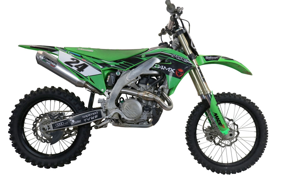 Escape compatível com Kawasaki Kx 450 F 2021-2023, Pentacross Titanium, Escape racing linha completa, silencioso mais coletor com dbkiller, não homologado 