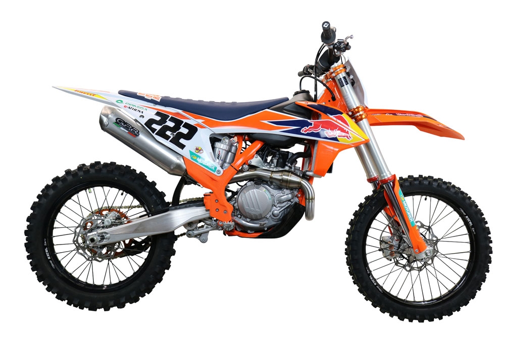 Escape compatível com Gas Gas EC 450F 2021-2023, Pentacross Inox, Escape racing linha completa, silencioso mais coletor com dbkiller, não homologado 