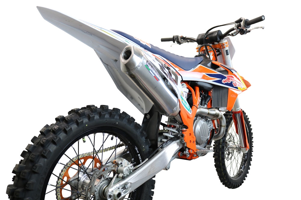 Escape compatível com Gas Gas EC 450F 2024-2025, Pentacross Inox, Escape racing linha completa, silencioso mais coletor com dbkiller, não homologado 