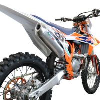 Escape compatível com Gas Gas EC 450F 2024-2025, Pentacross Inox, Escape racing linha completa, silencioso mais coletor com dbkiller, não homologado 