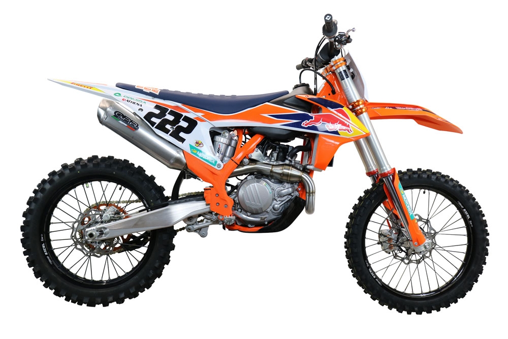 Escape compatível com Gas Gas EC 450F 2021-2023, Pentacross FULL Titanium, Escape racing linha completa, silencioso mais coletor com dbkiller, não homologado 