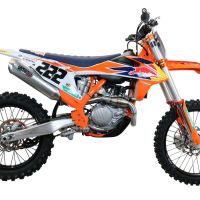 Escape compatível com Gas Gas EC 450F 2021-2023, Pentacross FULL Titanium, Escape racing linha completa, silencioso mais coletor com dbkiller, não homologado 