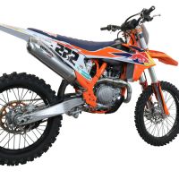 Escape compatível com Gas Gas EC 450F 2021-2023, Pentacross FULL Titanium, Escape racing linha completa, silencioso mais coletor com dbkiller, não homologado 