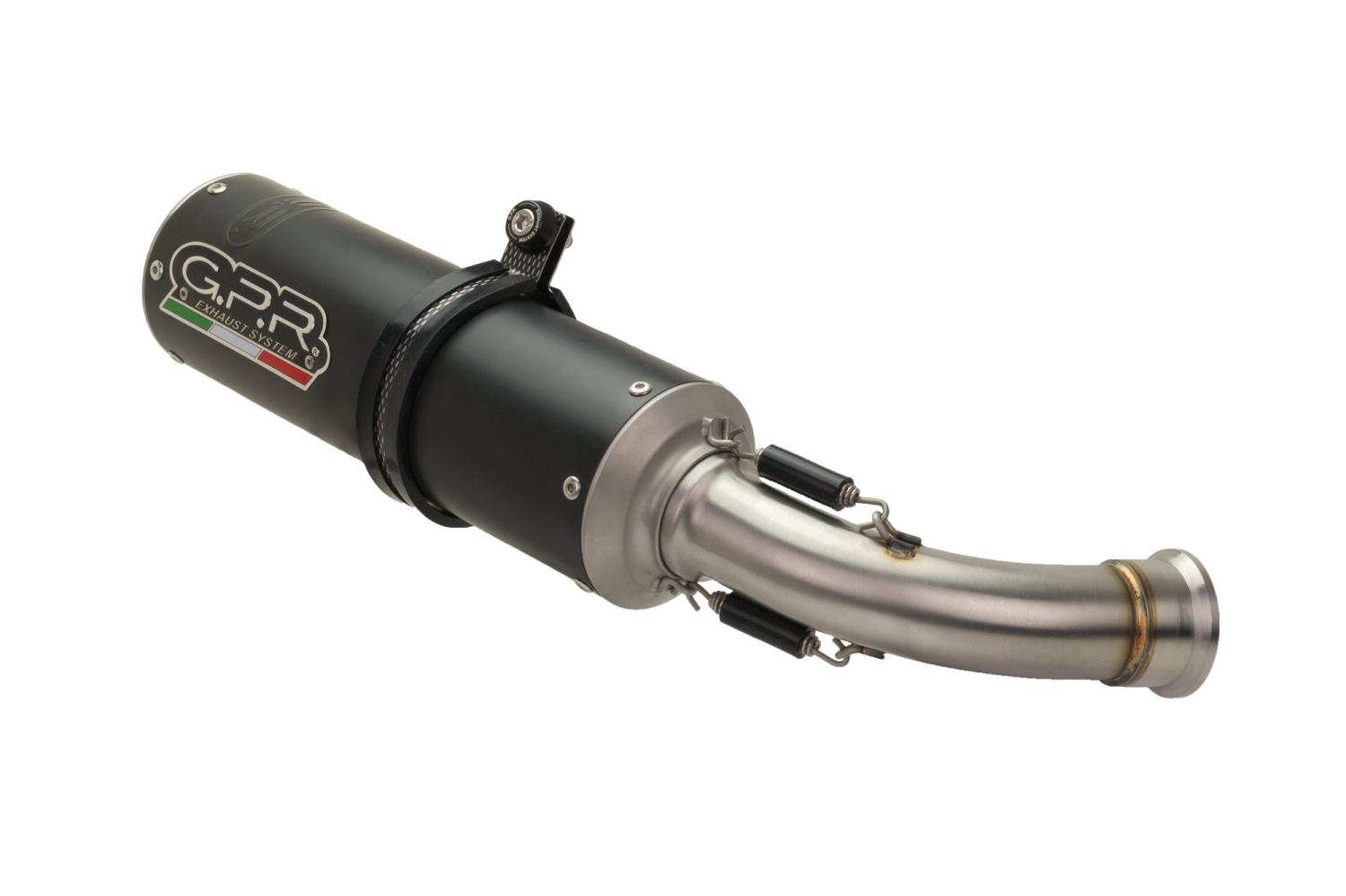 Escape compatível com Benelli Bn 125 2021-2024, M3 Black Titanium, Escape completo, não legal para países da UE, com db killer removível 
