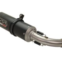 Escape compatível com Benelli Bn 125 2021-2024, M3 Black Titanium, Escape completo, não legal para países da UE, com db killer removível 