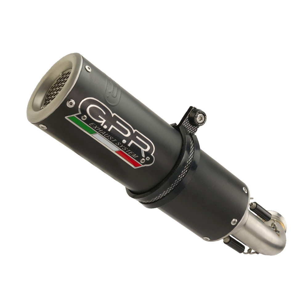 Escape compatível com Benelli Bn 125 2021-2024, M3 Black Titanium, Escape completo, não legal para países da UE, com db killer removível 