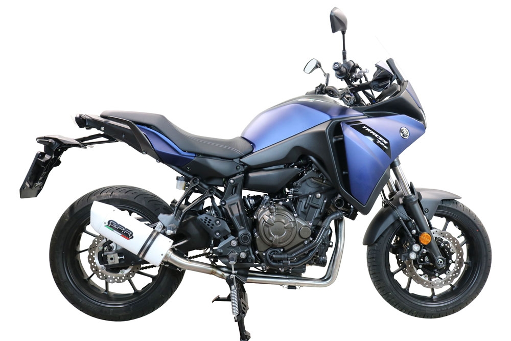 Escape compatível com Yamaha Tracer 700 GT 2019-2020, Albus Ceramic, Escape completo, não legal para países da UE, com db killer removível 