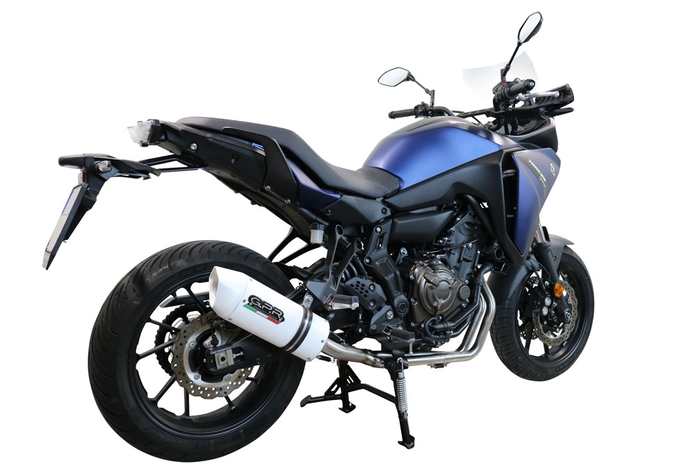 Escape compatível com Yamaha Tracer 700 2016-2019, Albus Ceramic, Escape completo, não legal para países da UE, com db killer removível 