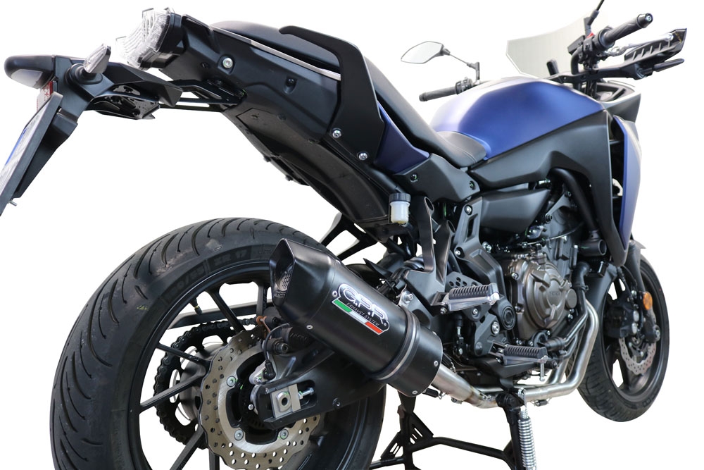 Escape compatível com Yamaha Tracer 700 2016-2019, Furore Nero, Escape completo, não legal para países da UE, com db killer removível 