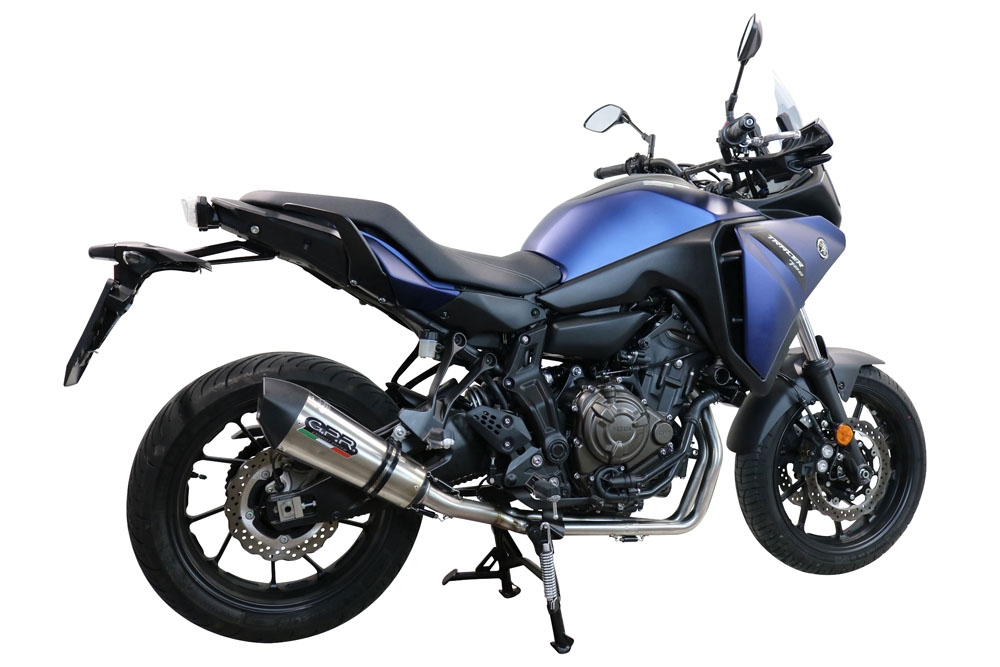 GPR escape compatível com  Yamaha Tracer 700 2020-2021, New Grand Prix Evo Titanium, Sistema homologado com catalisador linha completa, silencioso mais coletor 