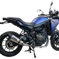 GPR escape compatível com  Yamaha Tracer 700 2020-2021, New Grand Prix Evo Titanium, Sistema homologado com catalisador linha completa, silencioso mais coletor 