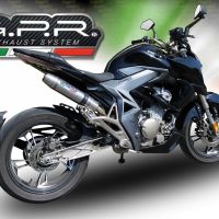 Escape compatível com Zontes Zt 310 X - T 2018-2020, Deeptone Inox, Escape completo, não legal para países da UE, com db killer removível 