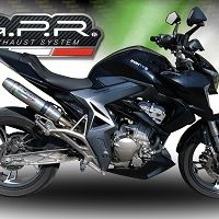 Escape compatível com Zontes Zt 310 X - T 2018-2020, Deeptone Inox, Escape completo, não legal para países da UE, com db killer removível 