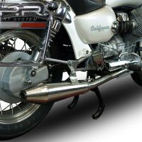 Escape compatível com Moto Guzzi California 1100 Special-Stone-Sport-Ev-Alu 1997-2005, Vintacone, Par de silenciosos de escape homologadas, com db killer removível e tubos de ligação específicos 