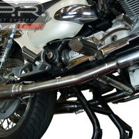 Escape compatível com Moto Guzzi California 1100 Special-Stone-Sport-Ev-Alu 1997-2005, Vintacone, Par de silenciosos de escape homologadas, com db killer removível e tubos de ligação específicos 