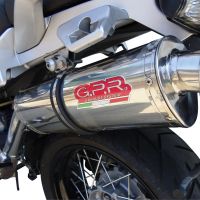 Escape compatível com Moto Guzzi Stelvio 1200 4V 2008-2010, Trioval, Escape legal, homologado, silenciador com db killer removível e tubo de ligação específico 