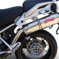 Escape compatível com Moto Guzzi Stelvio 1200 4V 2008-2010, Trioval, Escape legal, homologado, silenciador com db killer removível e tubo de ligação específico 