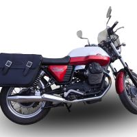Escape compatível com Moto Guzzi V7 (I - II) - Stone - Special 2012-2016, Vintacone , Par de silenciosos de escape homologadas, com db killer removível e tubos de ligação específicos 