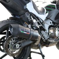 Escape compatível com Kawasaki Versys 1000 I.E. 2019-2020, Furore Evo4 Nero, Escape legal, homologado, silenciador com db killer removível e tubo de ligação específico 