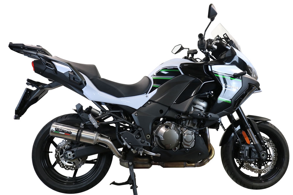 Escape compatível com Kawasaki Versys 1000 I.E. 2019-2020, M3 Inox , Escape legal, homologado, silenciador com db killer removível e tubo de ligação específico 