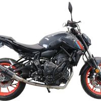 Escape compatível com Yamaha Mt-07 2021-2024, M3 Black Titanium, Escape completo, não legal para países da UE, com db killer removível 