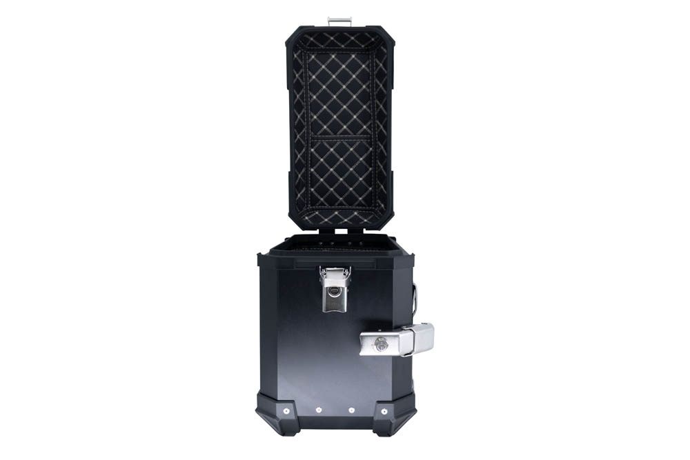 GPR TECH Par de malas laterais em alumínio sem rack específico, cor preta Capacidade 38 LT. + 38 LT. Capacidade 38 LT. + 38 LT.