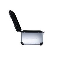 GPR TECH compatível com  Kawasaki KLE 500 2026/2027 e5 plus Malas laterais em alumínio para a posição original do escapecor prata com porta-bagagem específico Capacidade 38 LT. + 38 LT.