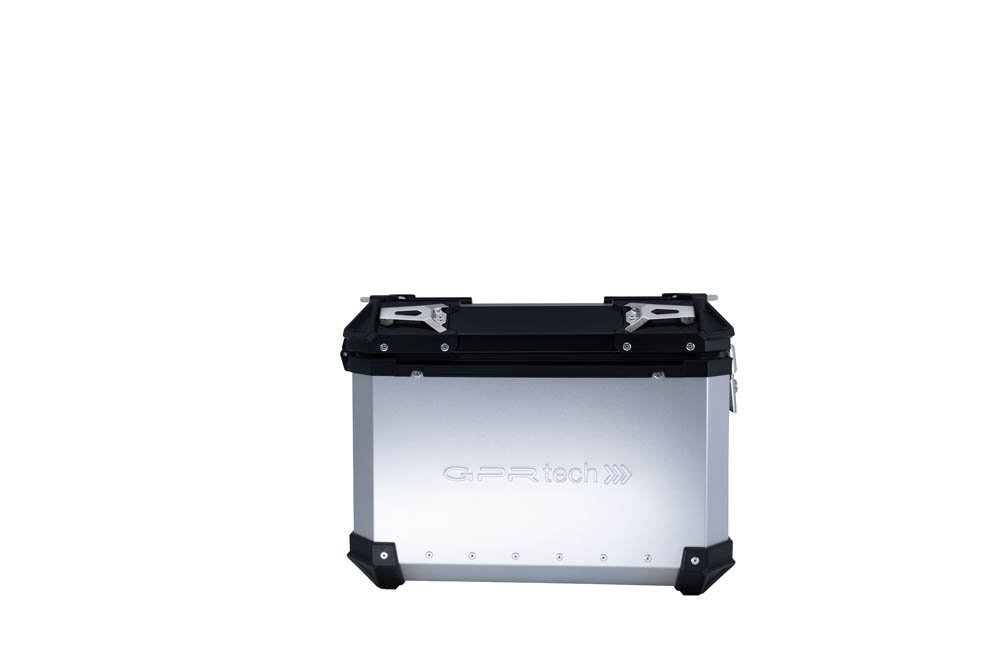 GPR TECH Par de malas laterais em alumínio sem rack específico, cor prata Capacidade 38 LT. + 38 LT. Capacidade 38 LT. + 38 LT.